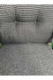 Hanah Home Nergiz 2+1+1 Dogtooth Negro, Blanco y Dorado